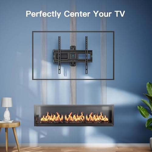 PERLESMITH Corner TV Wall Mount for 26-65 Inch TVs up to 70 lbs - Full Motion Adjustable, Easy Install
