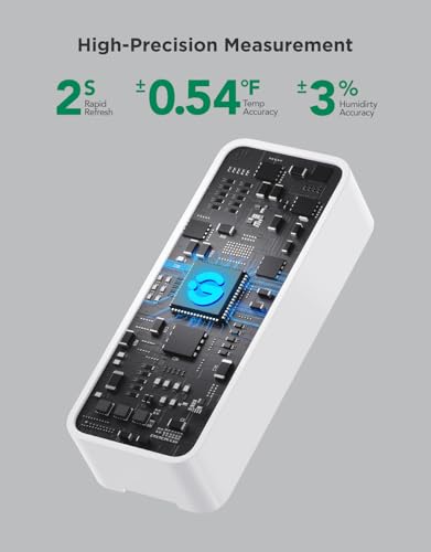 WiFi Hygrometer Thermometer with Gateway & 3 Mini Sensors - Smart Indoor Climate Monitoring - Variation BT Gateway + 3 Sensors