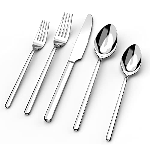 30-Piece Silverware Set for 6 - Stainless Steel Flatware Cutlery - Dishwasher Safe - Variation of THIS listing
