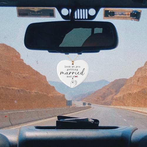 Wedding Gifts for Newlyweds Engagement Bride to Be Gifts Bachelorette Party Decorations for Bride Christmas Ceramic Heart Ornament