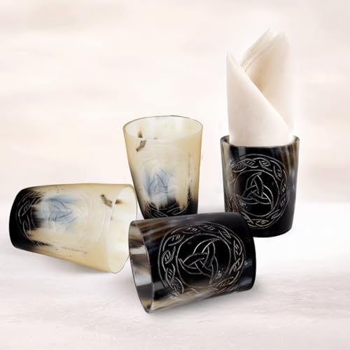 Eternal Design Viking Horn Shot Glasses Set of 12 - Rustic Medieval Drinkware
