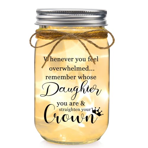 Birthday Gifts for Daughter from Mom Dad, Mason Jar Light Night -