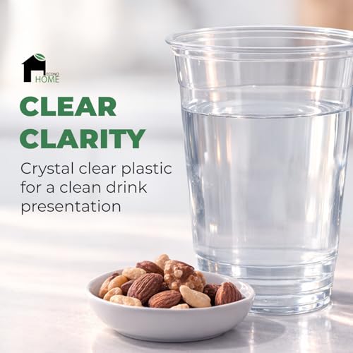 32oz Disposable Clear PET Plastic Cups Pack of 500 - Crack-Resistant & Eco-Friendly
