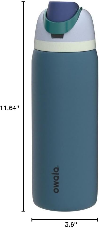 Owala FreeSip Insulated Stainless Steel Water Bottle - BPA-Free, 40 Oz, Denim | Perfect for Travel