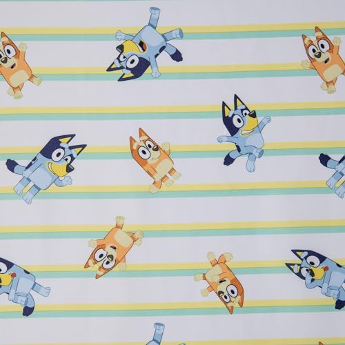 Bluey Blue 4-Piece Toddler Bedding Set with Reversible Comforter & Sheets – Fits Standard Toddler Bed, Boy or Girl