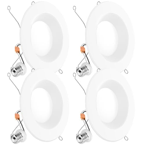 Sunco 4 Pack 6 Inch Retrofit LED Recessed Lights 13W=120W 3000K