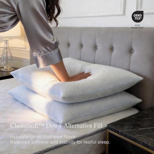 Beautyrest Luxury Cooling Pillows King Size Set of 2 Down Alternative