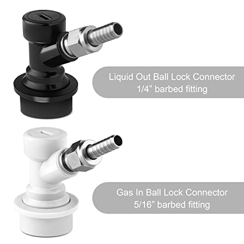 1.6 Gallon Stainless Steel Home Brew Mini Keg with Ball Lock Quick Disconnect Set