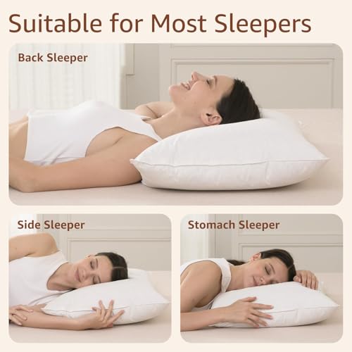Queen Goose Feather and Down Pillow Set - Ethically Sourced, Hotel Quality