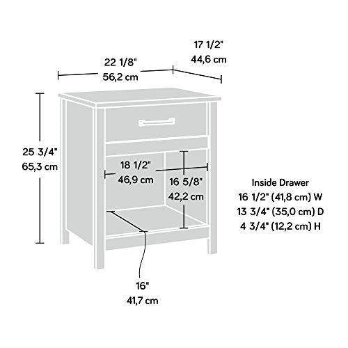 Sauder Cannery Bridge Nightstand with Spacious Drawer - Sindoori Mango Finish
