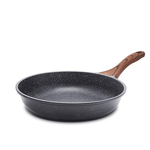 12.5 Inch Nonstick Frying Pan Skillet with Swiss Granite Coating - Gray