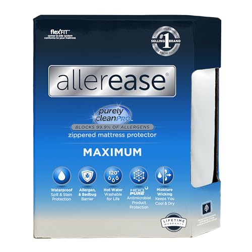 AllerEase Maximum Allergy Mattress Protector, Twin XL Size