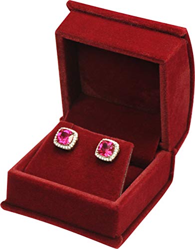 Red Burgundy Color Luxury Velvet Multiple Use Earring Necklace