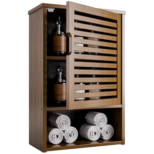 HITNET Medicine Cabinet, Wall Hanging Cabinet with Adjustable Shelf,