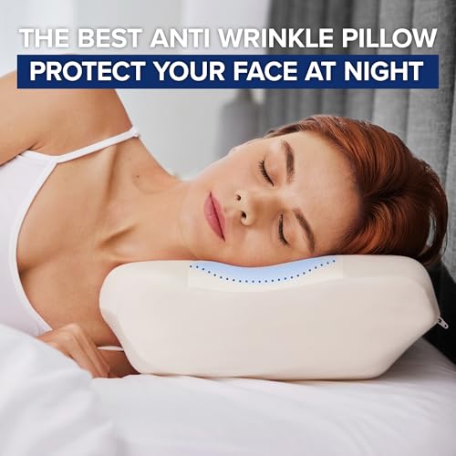 Anti-Wrinkle Side Sleeper Pillow for Anti-Aging & Neck Support