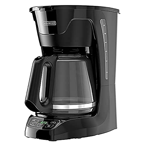 BLACK+DECKER 12-Cup Programmable Coffee Maker CM1110B, Black