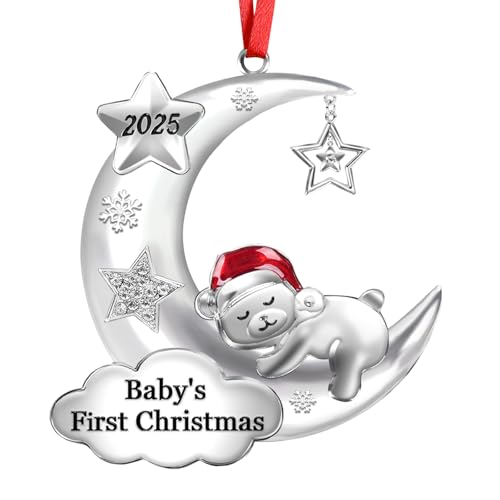 Baby's First Christmas Ornament 2025 Girl Boy Baby 1st Christmas Ornament for Newborn Christmas Keepsake Gifts Decorations