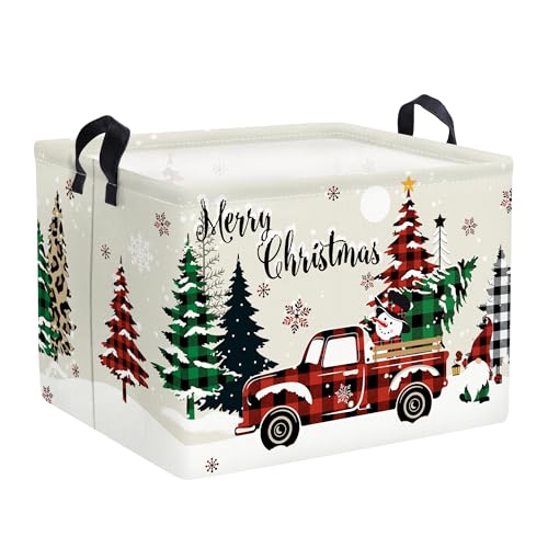 Clastyle Gnome Truck Christmas Tree Basket 40x30cm Festive Holiday Storage