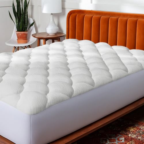 ViscoSoft Copper Infused King Size Mattress Pad - Plush 750 GSM Fill, Cool & No-Slip