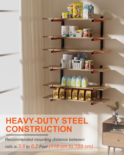 Acools B-3 Pack Heavy Duty Wall-Mounted Lumber Storage Racks 1080 lb Capacity