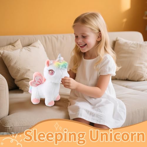 Plush Unicorn Stuffed Animal, Pink Unicorn Plush Toys for Girls Girlfriend Lovers, 11.8 Inches Smooth Plushies Hugging Pillow, Cute Pony Stuffed Animal Cuddle Toy Gift for Birthday Valentine Christmas