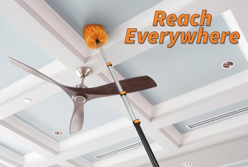 13ft Cobweb Duster with Extend-A-Reach Aluminum Pole - High Reach Cleaning Tool