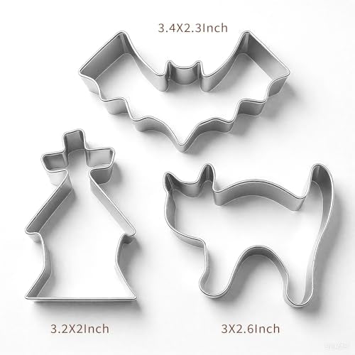Horror-themed cookie cutters - Witch's Hat, Pumpkin, Ghost,