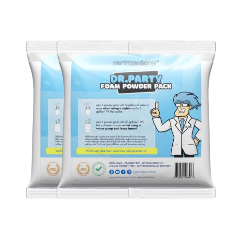 Foam Powder Pack of 2 for Foam Machines - Up to 240 Gallons of Foam Party Fun