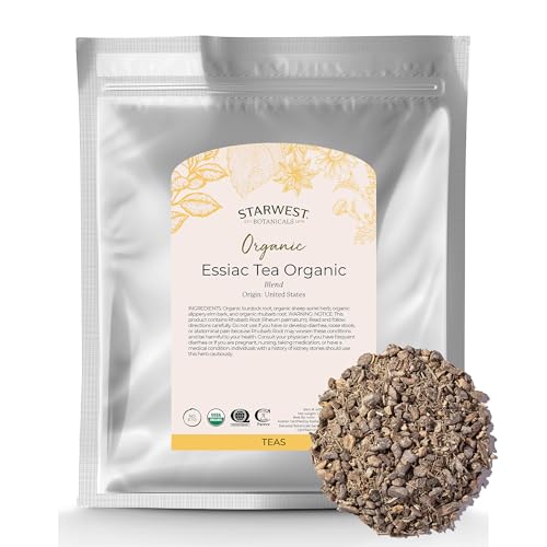 Essiac Tea Organic 1 lb Bulk - Caffeine-Free Herbal Tea with Slippery Elm Bark - Pack of 1