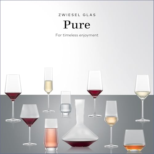Set of 4 White Wine Glasses - 14oz Crystal Glassware for Sauvignon Blanc
