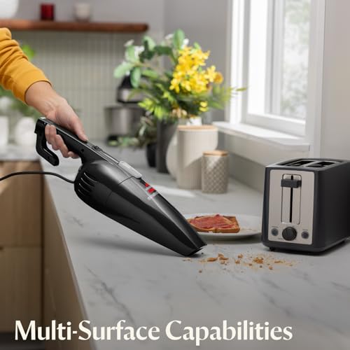 Lightweight Bagless Stick Vacuum Cleaner with Crevice Tool - Black