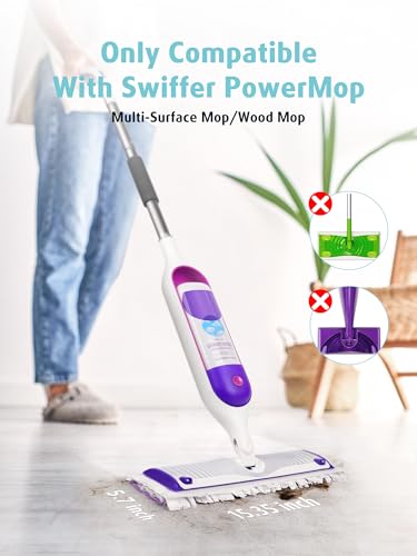 AIR U+ 48 Pack Disposable Power Mop Pads for Swiffer Power Mop, Thick 14-Layer, Large Size, Easy to Use, Wet & Dry Cleaning Refills