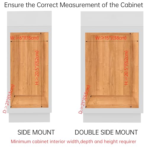 4-Inch Side Mount 3-Tier Pull-Out Spice Rack for Frameless Cabinets — Black Finish