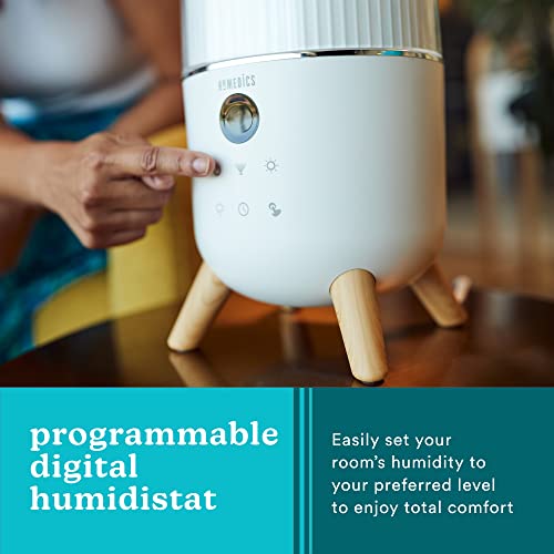 Homedics Ultrasonic Cool Mist Humidifier for Large Room 426 sq ft - Quiet Bedroom & Family Use