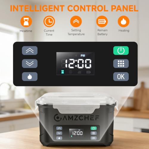 Cordless Electric Lunch Box with 27000mAh Battery - Black