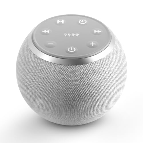 Narelu Gray White Noise Machine for Sleep-Deep Sound Masking, Compact & Powerful