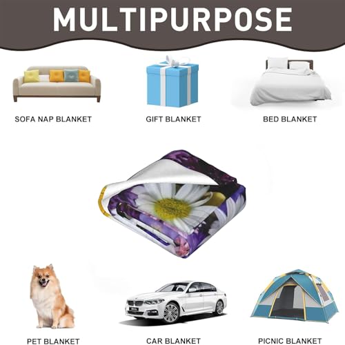 UNDAHIS Husky Dog Blanket 60x50 Inch Cozy Warm Fuzzy Flannel Throw Gift for Pets & Home