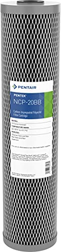 20-Inch Big Blue Carbon Water Filter Cartridge - Pleated, 10 Micron, Pack of 1