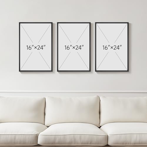 Navy Blue 3-Piece Motivational Wall Art Set - 16x24 Inches, Ready to Hang