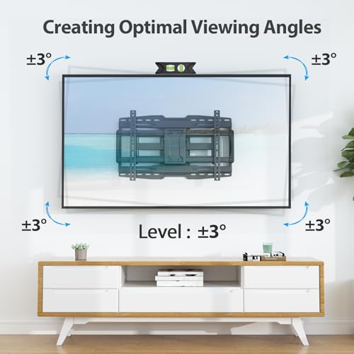 42-97 Inch Full Motion TV Wall Mount - Sliding Stud, Tilt, Swivel for Large Flat Screen TVs