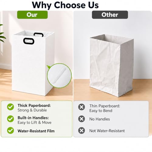 XiaBots 4 Pack Large Collapsible 30-Gallon Disposable Trash Cans for Parties & Events