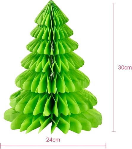 12-Inch Christmas Tree Honeycomb Centerpiece Decoration - Multicolor