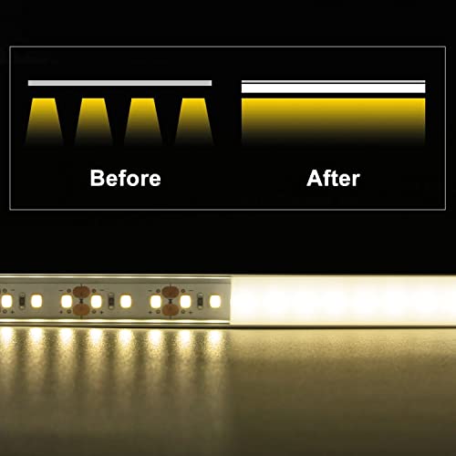 VST 10-Pack 3.3ft Aluminum LED Channel with Milky White Cover - Silver & Milky Variant