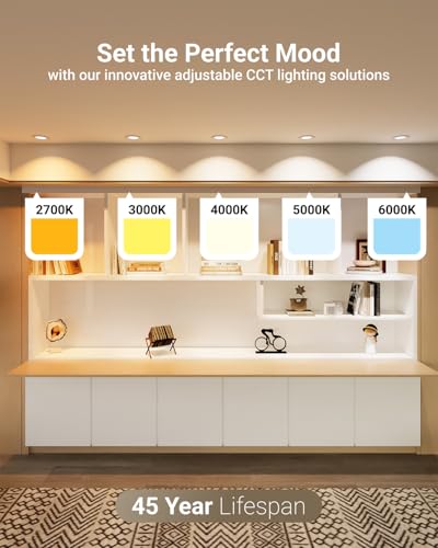 Sunco 12 Pack 4 Inch Slim Canless LED Recessed Downlights - Dimmable, Selectable CCT