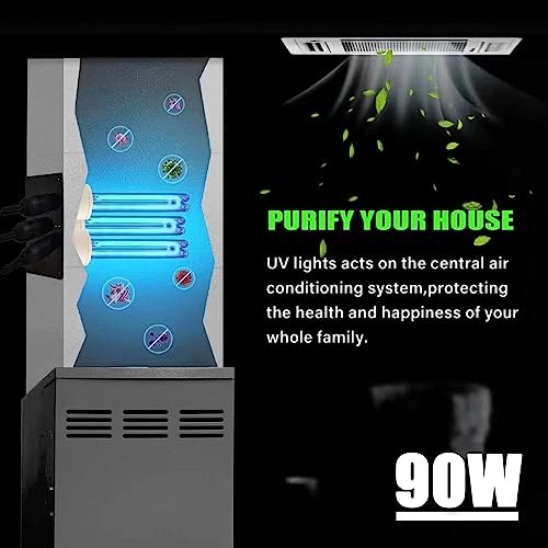 UV-C Germicidal UV Light for HVAC Ducts - Whole House Purification 90W