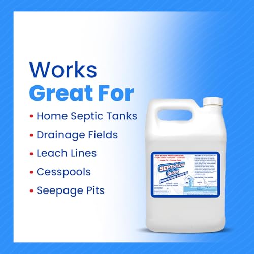 Septic-Flow Shock Drain Field Cleaner & Leach Field Treatment - 128 Fl Oz