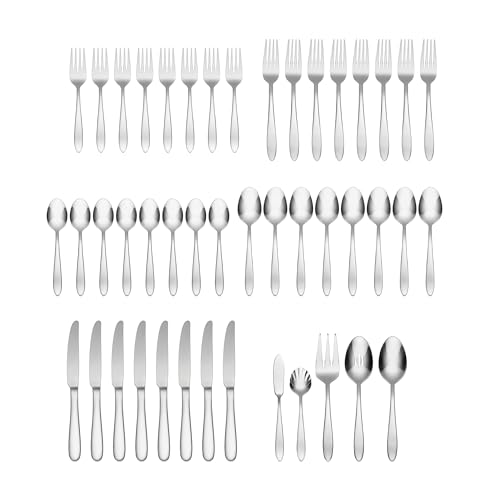 Oneida Mooncrest 45-Piece Flatware Set for 8 - Silver Finish, Variation of THIS listing