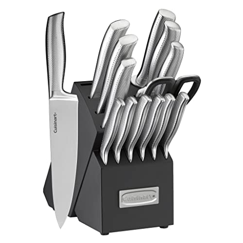 15-Piece German Stainless Steel Hollow Handle Cutlery Set - Textured Handles