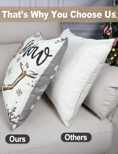 Christmas Pillow Covers 20x20 4Pcs Double-Sided Print Home Decor