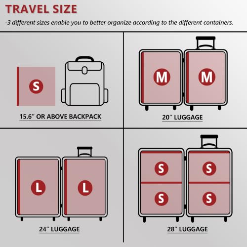 Travel Vacuum Bags Set with Cordless Pump - Clear / 36 Pieces